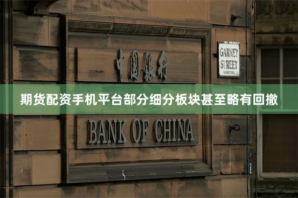 期货配资手机平台部分细分板块甚至略有回撤